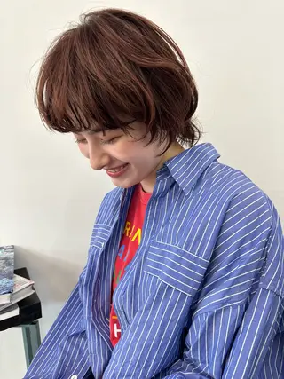 ショート パーマ OLSEN D.B.A BALLOON HAIR所属・さとう あやかのヘアスタイル
