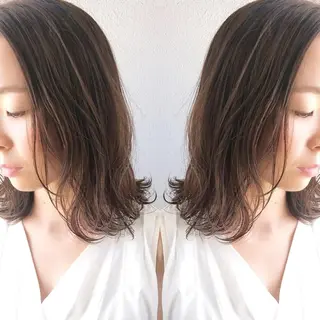 ミディアム カラー ヘアアレンジ 竹内啓太 ボブのヘアスタイル