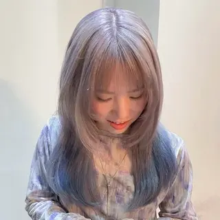 ロング カラー 🍭ハイトーン/レイ ヤーカット🍭チャンのヘアスタイル