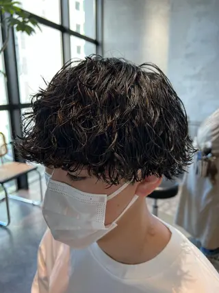 ショート パーマ メンズ fifth JINGUMAE所属・波巻きスパイラルパー マ/シャドウパーマ駿のヘアスタイル