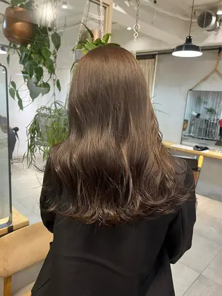 セミロング オリーブ/縮毛♡ Natsuno🩰のヘアスタイル