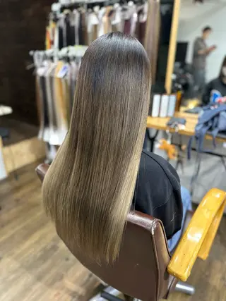 ロング カラー 髪質改善ストレートo rメンズスタイル今岡のヘアスタイル