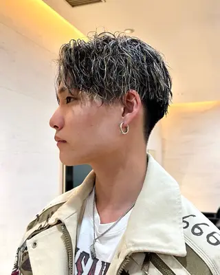 ショート カラー パーマ メンズ agee garden所属・くろき みらいのヘアスタイル