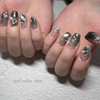 セミロング ネイル nail salon émuのネイルデザイン