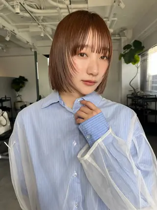 ショート カラー 🌼タッセルボブ/シ ョートmoeka🌼のヘアスタイル