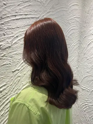 セミロング カラー 🥀韓国ヘア🥀 宮津真菜のヘアスタイル