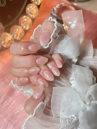 ネイル 23時まで❤︎韓国、 ワンホンネイルのネイルデザイン