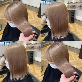 ミディアム カラー 艶カラー/韓国顔周り 🎀mamiのヘアスタイル