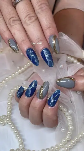 セミロング ネイル 長さ出し専門 nynaのネイルデザイン