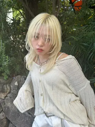 カラー 透明感🌟うる艶韓国 ハイトーン/渋谷のヘアスタイル