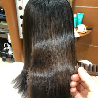 ロング コテ巻き風パーマ/ 髪質改善/河島恭平のヘアスタイル