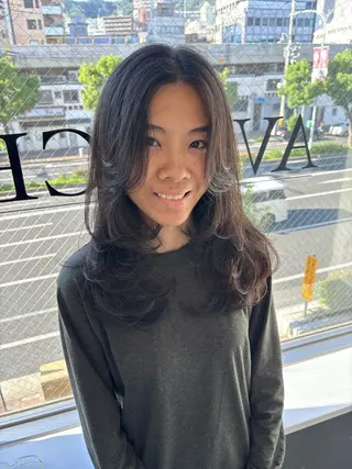 セミロング 穐田 航のヘアスタイル