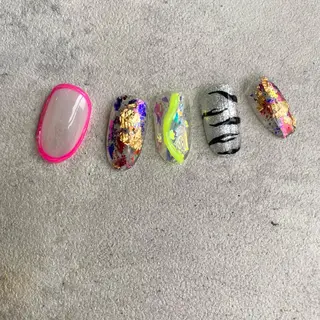 ショート カラー パーマ ヘアアレンジ メンズ キッズ ネイル マツエク・マツパ アイブロウ 今福鶴見ネイル 8(ｴｲﾄ)のネイルデザイン