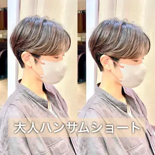 ショート カラー ショート/ボブ/ 透明感カラー/ほのかのヘアスタイル