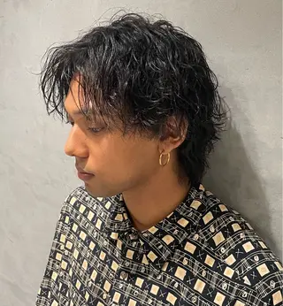 ミディアム パーマ メンズ 🔱メンズパーマ特化 🔱山下和輝のヘアスタイル