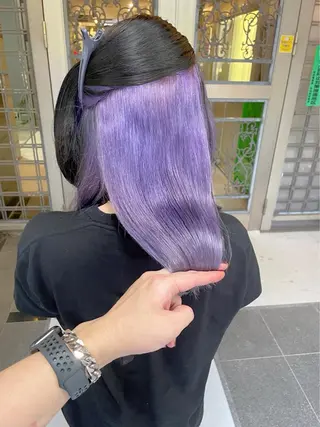 ロング 🩶 ピンクカラー/ ブロンド🩶くるみのヘアスタイル