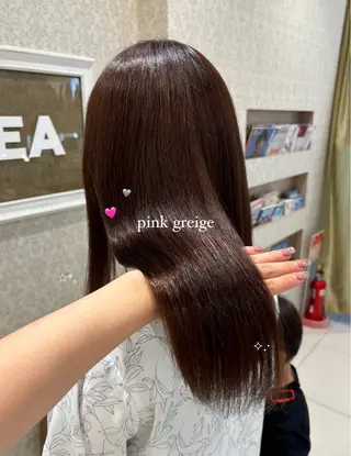 セミロング カラー ブリーチなしカラー/ 暖色カラー/艶カラーのヘアスタイル