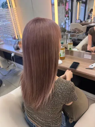 ロング ダブルカラーベージュ カラー/tuburaのヘアスタイル