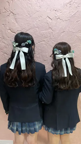 セミロング ヘアアレンジ 松永 梨央のヘアスタイル