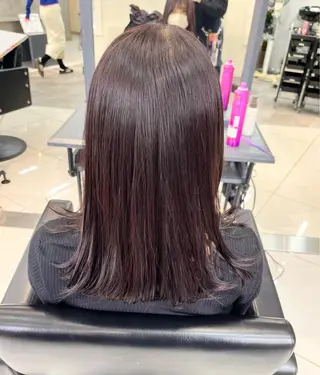 セミロング カラー 顔まわり/ボブウルフ 🤍愛唯(めい)のヘアスタイル