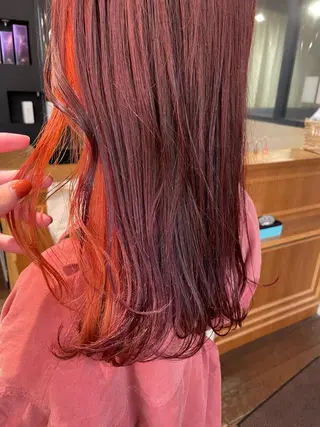 セミロング カラー ヘアアレンジ 抜け感perm🌐 ｜kazaneのヘアスタイル