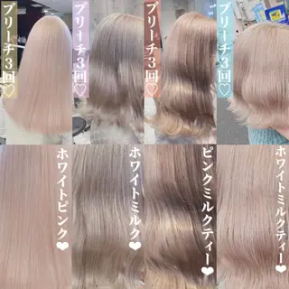 セミロング 💛ムラ修正ブリーチ 💛YUUのヘアスタイル