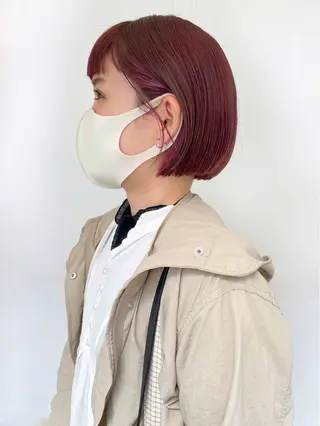 ショート カラー ヘアアレンジ 南堀江 möwen ( メーヴェ )所属・mowen RUIのヘアスタイル