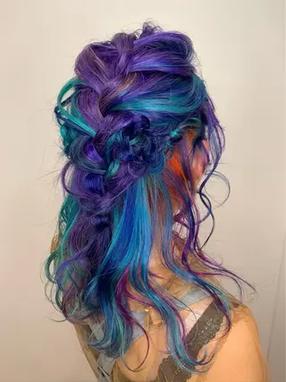 ロング カラー ヘアアレンジ 銀座/髪質改善/ブリ ーチNo.1油谷樹️のヘアスタイル