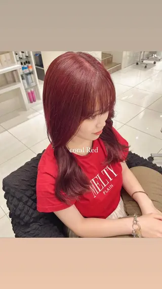 ロング カラー ヘアアレンジ ねいるとあいの店キュプレ橘通店所属・harua キュプレ/アイリストのマツエク・マツパデザイン