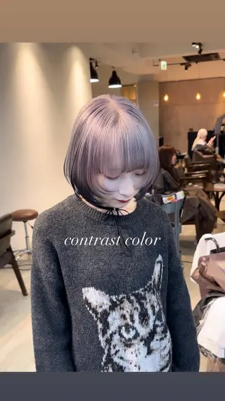 ショート カラー 💜ハイトーン💛 マジカルかいちゃんのヘアスタイル