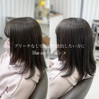 セミロング カラー 堀口 彩佳のヘアスタイル