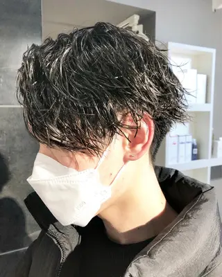 パーマ ヘアアレンジ メンズ ainico+所属・メンズ特化✂️栗原 侑也のヘアスタイル