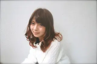 ミディアム カラー インナーカラー/天神 ブリーチ/吉田のヘアスタイル