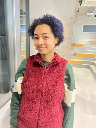 ショート カラー 吉沢遣人/レイヤー 艶カラー/パーマのヘアスタイル