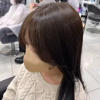 ミディアム カラー 【センターパート/ マッシュ】ryokaのヘアスタイル