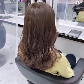 ロング カラー ダブルカラー 韓国ヘアKYONのヘアスタイル