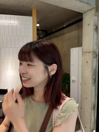 ミディアム let’s所属・透明感／髪質改善 ／ りかのヘアスタイル