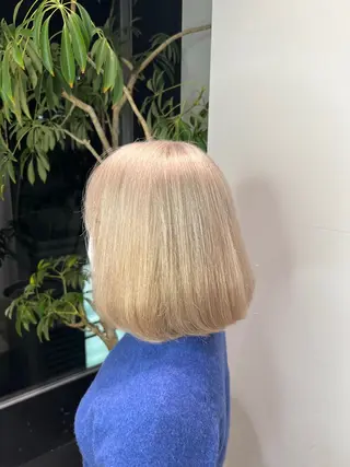 ミディアム カラー stair:case 武蔵小杉所属・髪質改善/ブリーチ 特化🧡‬‪田中颯士のヘアスタイル