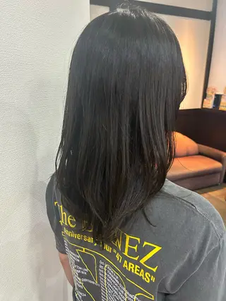 ミディアム カラー 福元 理沙のヘアスタイル