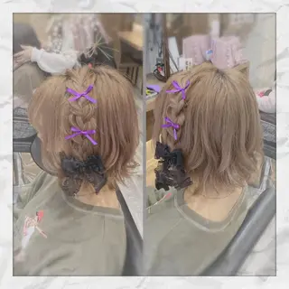 ショート ヘアアレンジ ヘアセット/着付け 𓇼 松本 夏美𓇼のヘアスタイル