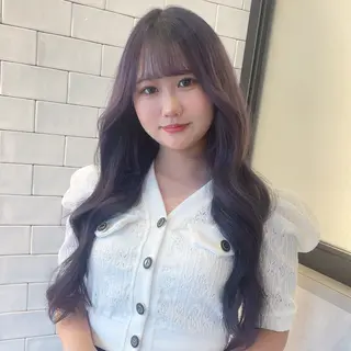 ロング カラー &chaLme   心斎橋所属・emi/髪質改善/ 韓国風/艶カラーのヘアスタイル