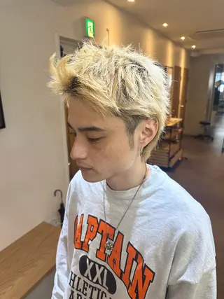 メンズ ブリーチ・レイヤ ー特化🔥 ちかまるのヘアスタイル