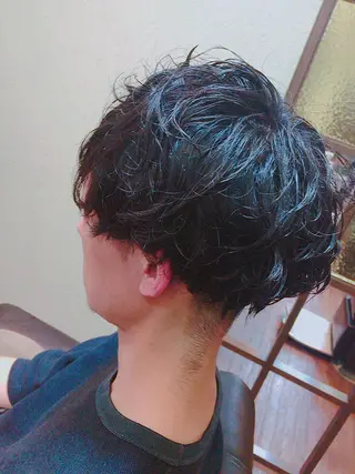 ショート パーマ メンズ カット&リラクゼーションサロンA/Z所属・メンズカット kimotoのヘアスタイル