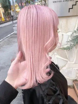 セミロング カラー ヘアアレンジ メンズ 韓国ヘア特化💍 tiam💍ブリーチのヘアスタイル