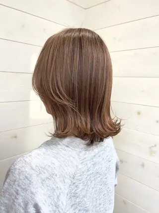 ミディアム カラー 🍇おぐら めぐみ🍇のヘアスタイル