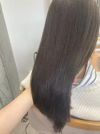 セミロング ✨色持ちの良い艶 カラー✨蟹江真世のヘアスタイル