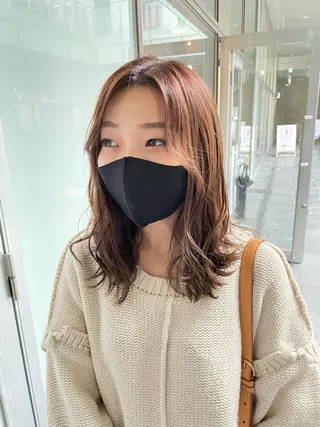 ミディアム 栄　mighty by H所属・不破一輝/栄/矢場町 ボブ/レイヤー/艶髪のヘアスタイル