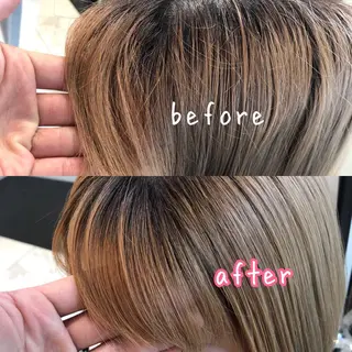 ショート パーマ 安井　昴 💫ブリーチ縮毛矯正のヘアスタイル