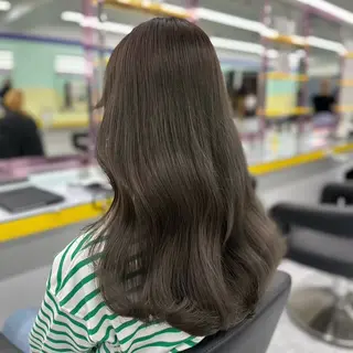 ロング カラー 韓国風艶髪🎀 暖色カラー🤍のヘアスタイル