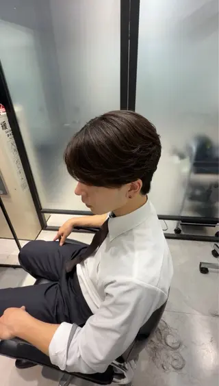 メンズ 曲がる縮毛矯正/ メンズパーマ森隆之介のヘアスタイル